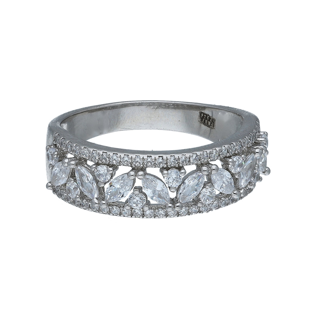 Sterling Silver 925 Marquise Statement Ring - FKJRNSL11052