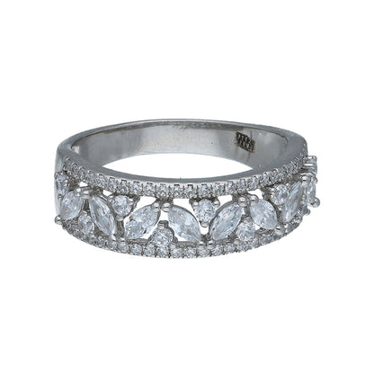 Sterling Silver 925 Marquise Statement Ring - FKJRNSL11052