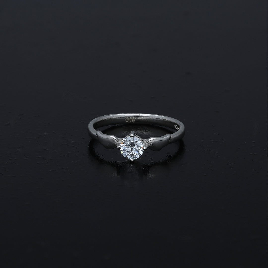 Sterling Silver 925 Spark Solitaire Ring - FKJRNSL11053