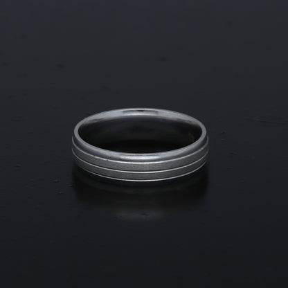Sterling Silver 925 Brushed Band Ring - FKJRNSL11060