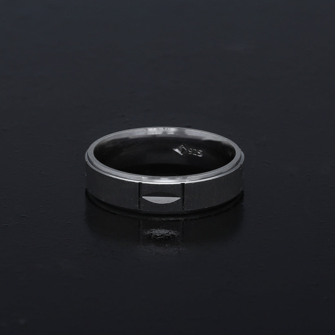 Sterling Silver 925 Accent Panel Ring - FKJRNSL11061