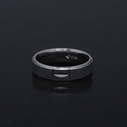 Sterling Silver 925 Accent Panel Ring - FKJRNSL11061