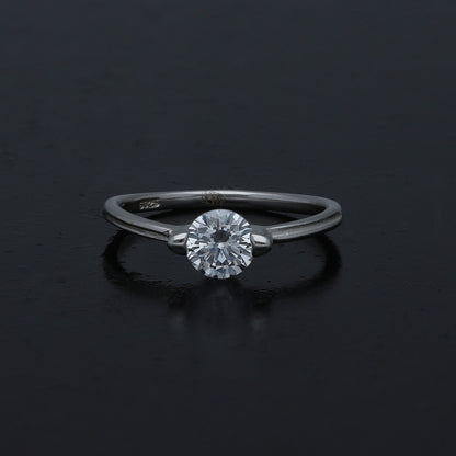 Sterling Silver 925 Solitaire Ring - FKJRNSL11066