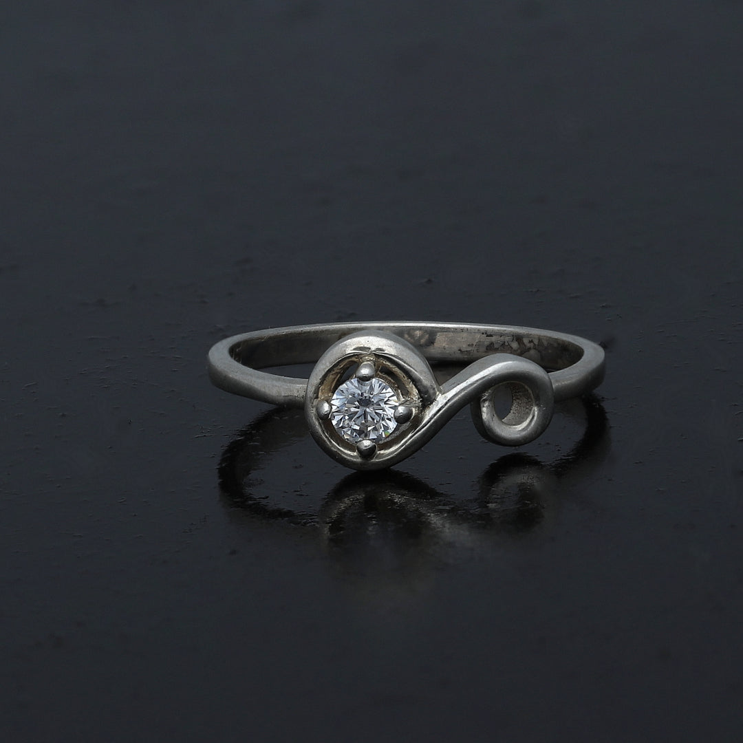 Sterling Silver 925 Swirl Ring - FKJRNSL11067