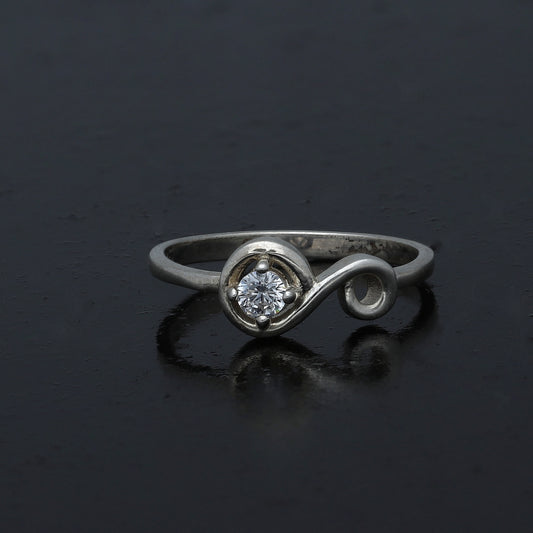 Sterling Silver 925 Swirl Ring - FKJRNSL11067