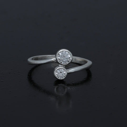 Sterling Silver 925 Wrap Bezel Ring - FKJRNSL11068