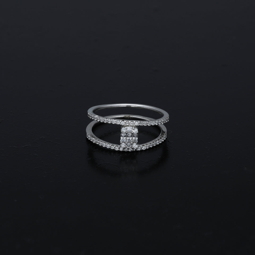 Sterling Silver 925 Band Luxe Ring - FKJRNSL11070