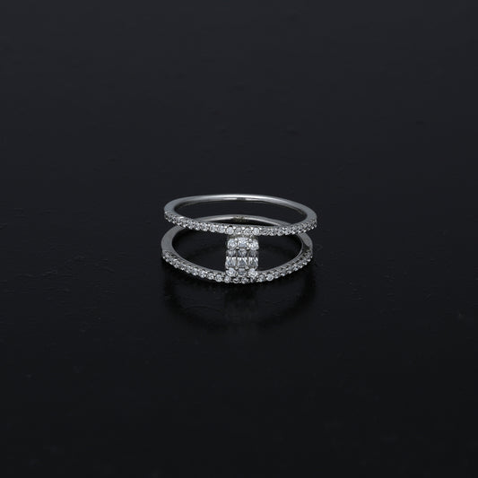Sterling Silver 925 Band Luxe Ring - FKJRNSL11070
