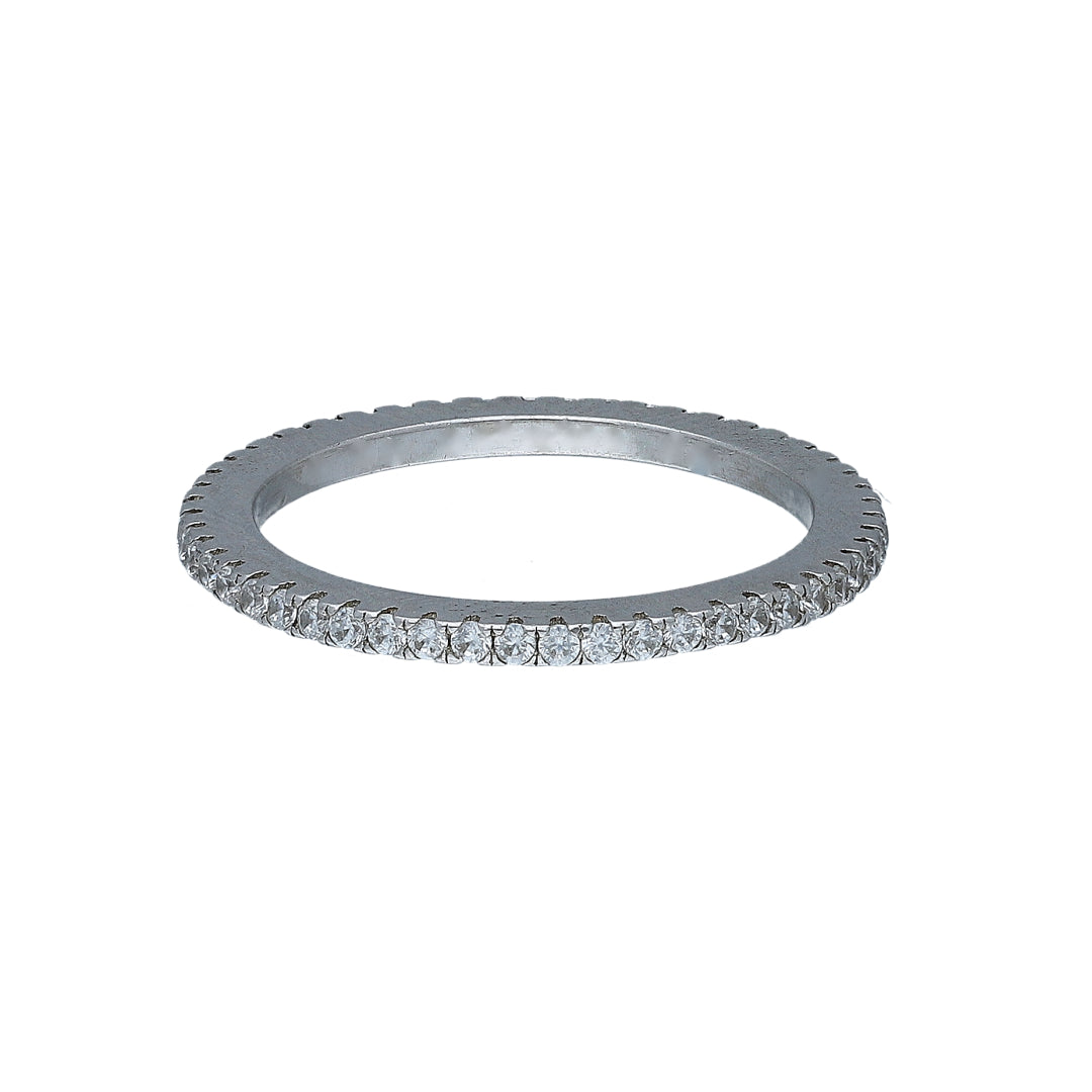 Sterling Silver 925 Eternity Band Ring - FKJRNSL11084