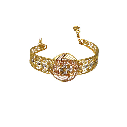 Gold Beaded Bangle Set 21KT - FKJSET21KM10104