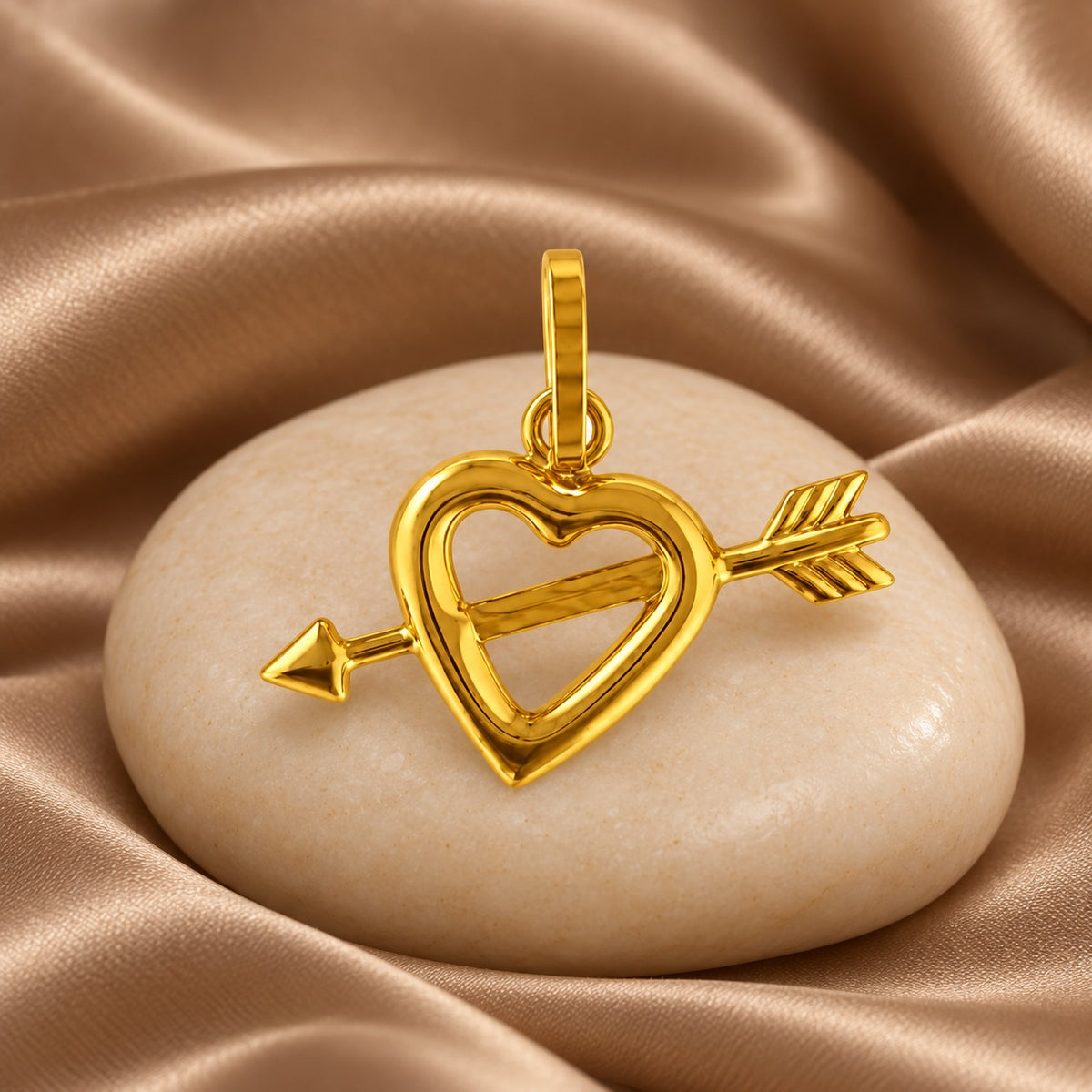Gold Heart Pendant 18KT - FKJPND1614
