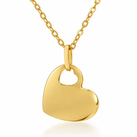 Gold Necklace (Chain with Heart Pendant) 18KT - FKJNKL1699