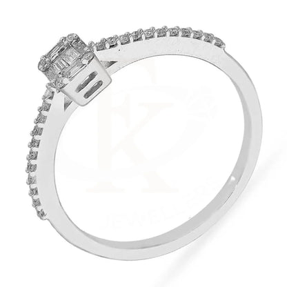 Diamond Emerald Cut Ring In 18Kt White Gold - Fkjrn18K3116 Rings