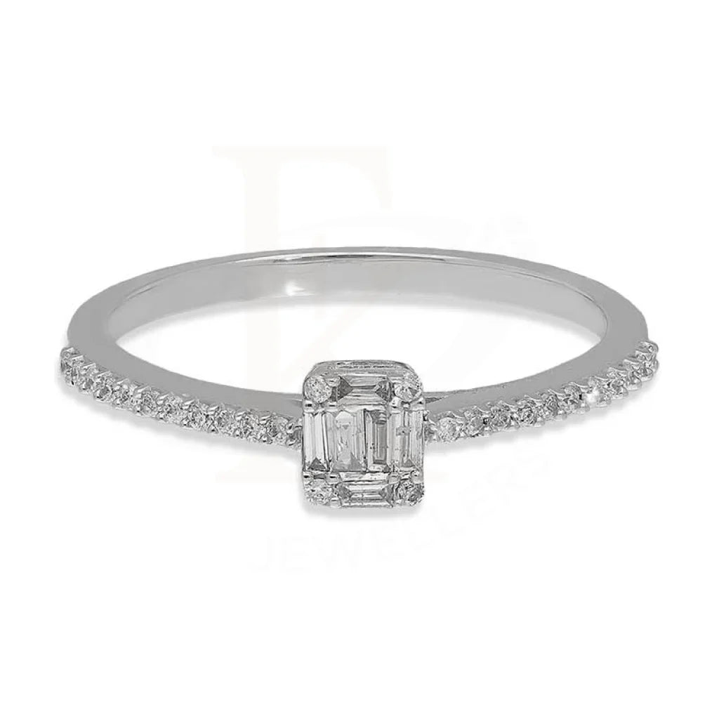 Diamond Emerald Cut Ring In 18Kt White Gold - Fkjrn18K3116 Rings