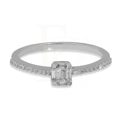 Diamond Emerald Cut Ring In 18Kt White Gold - Fkjrn18K3116 Rings