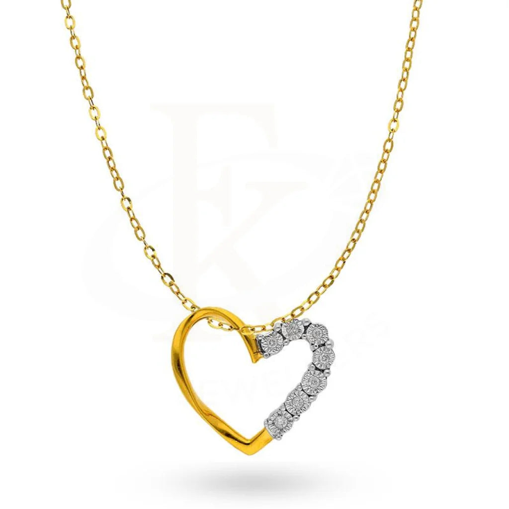 Diamond Necklace In Heart Shaped 18Kt Gold - Fkjnkl18K2007 Necklaces