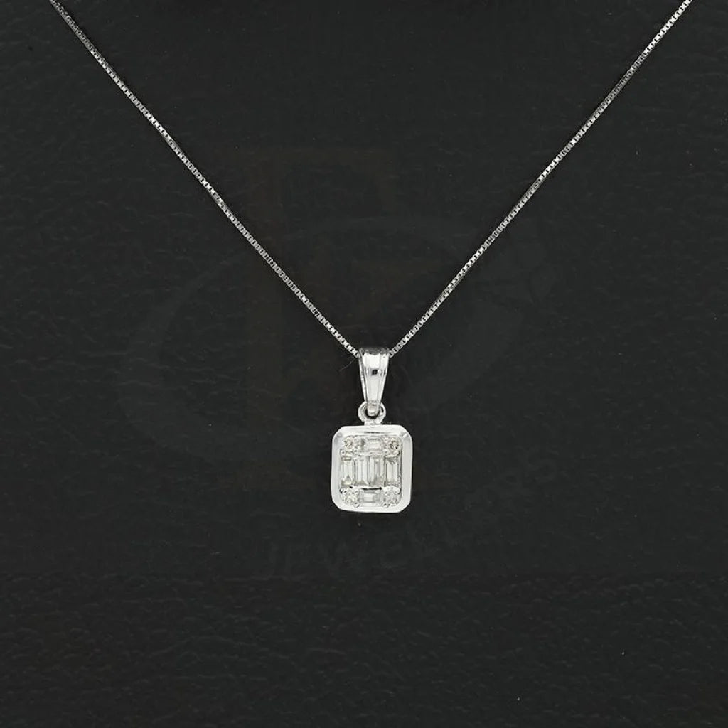 Diamond Necklace Square Shaped 18Kt White Gold - Fkjnkl18K2419 Necklaces