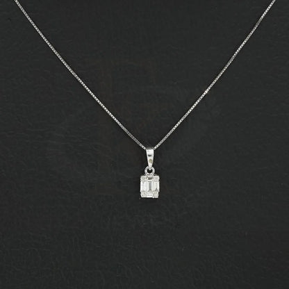 Diamond Necklace Square Shaped 18Kt White Gold - Fkjnkl18K2421 Necklaces