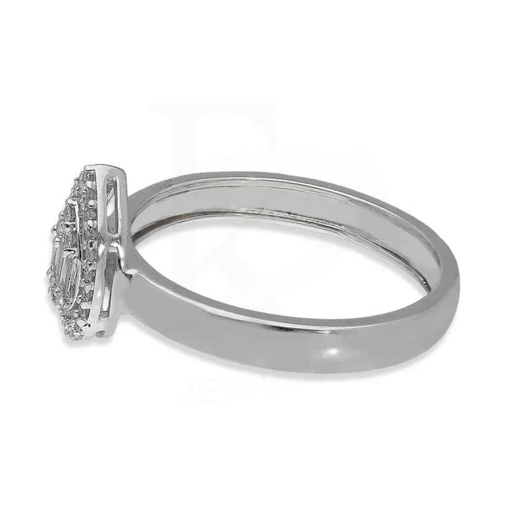 Diamond Pear Shaped Ring In 18Kt White Gold - Fkjrn18K3122 Rings