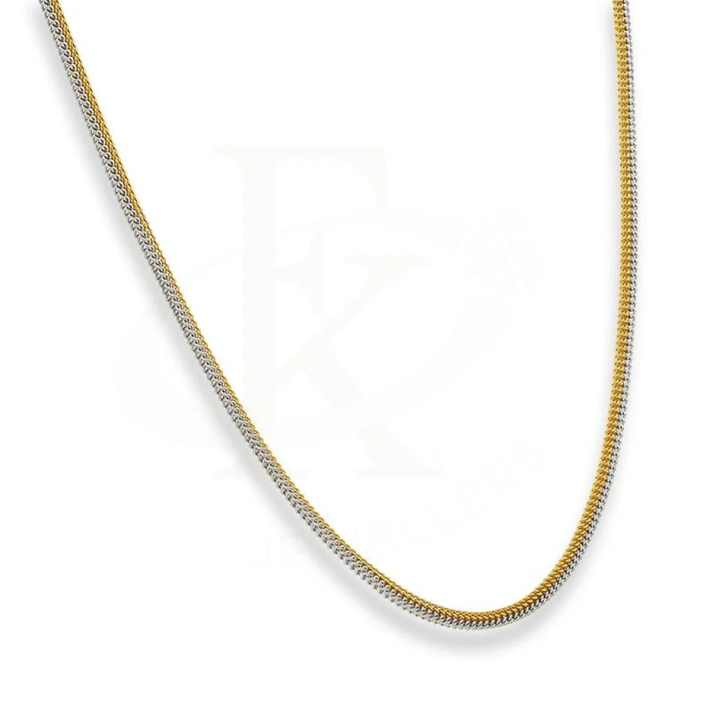 Dual Tone Gold 16 Inches Flat Chain In 22Kt - Fkjcn22K2210 Chains