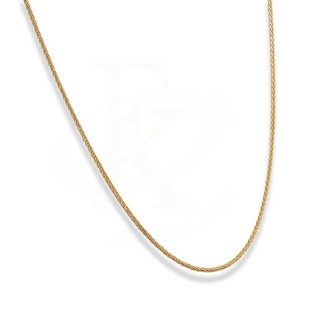 Dual Tone Gold 18 Inches Wheat Chain In 22Kt - Fkjcn22K2200 Chains