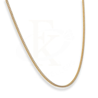 Dual Tone Gold 18 Inches Wheat Chain In 22Kt - Fkjcn22K2205 Chains