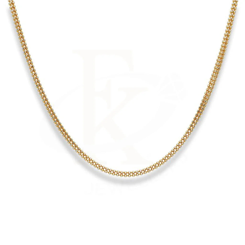 Dual Tone Gold 20 Inches Beads Chain In 22Kt - Fkjcn22K2161 Chains