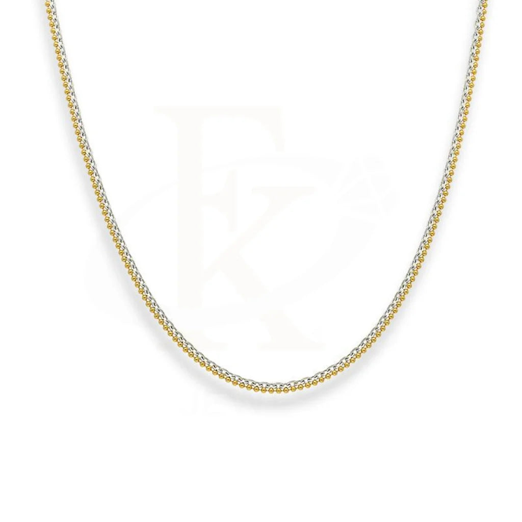 Dual Tone Gold 20 Inches Cable Link And Bead Chain In 22Kt - Fkjnkl22K2407 Necklaces