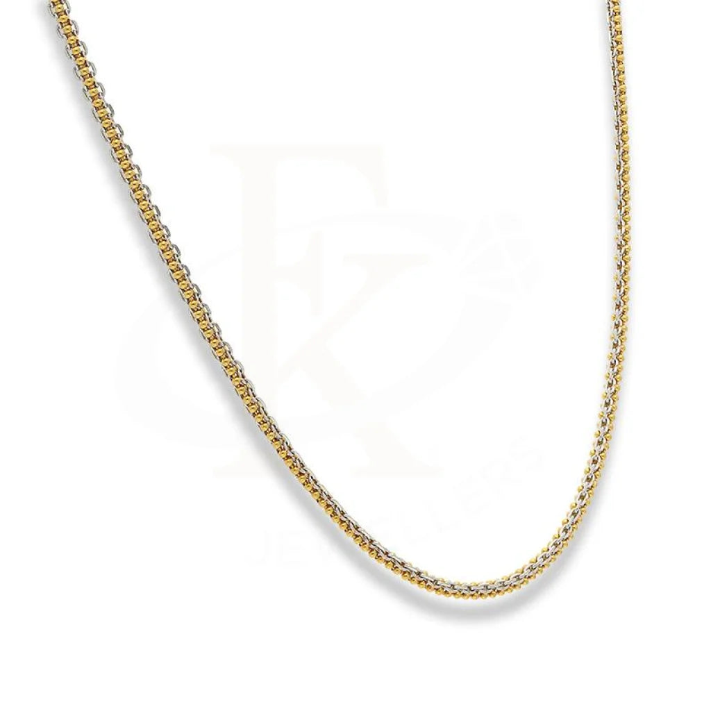 Dual Tone Gold 20 Inches Cable With Bead Necklace In 22Kt - Fkjnkl22K2410 Necklaces