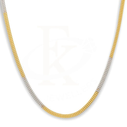 Dual Tone Gold Flat Chain In 22Kt - Fkjcn22K2157 Chains