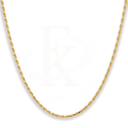 Dual Tone Gold Rope Chain In 22Kt - Fkjcn22K2158 Chains