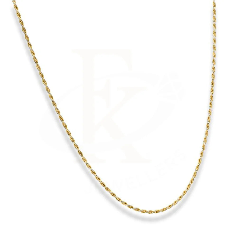 Dual Tone Gold 20 Inches Rope Chain In 22Kt - Fkjcn22K2158 Chains