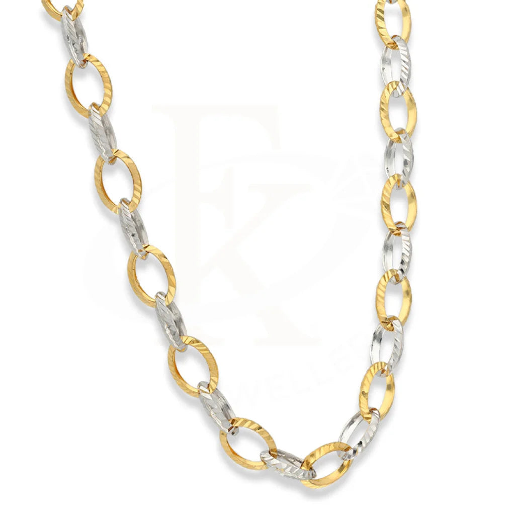 Dual Tone Gold 22 Inches Link Chain 22Kt - Fkjcn22K2495 Chains