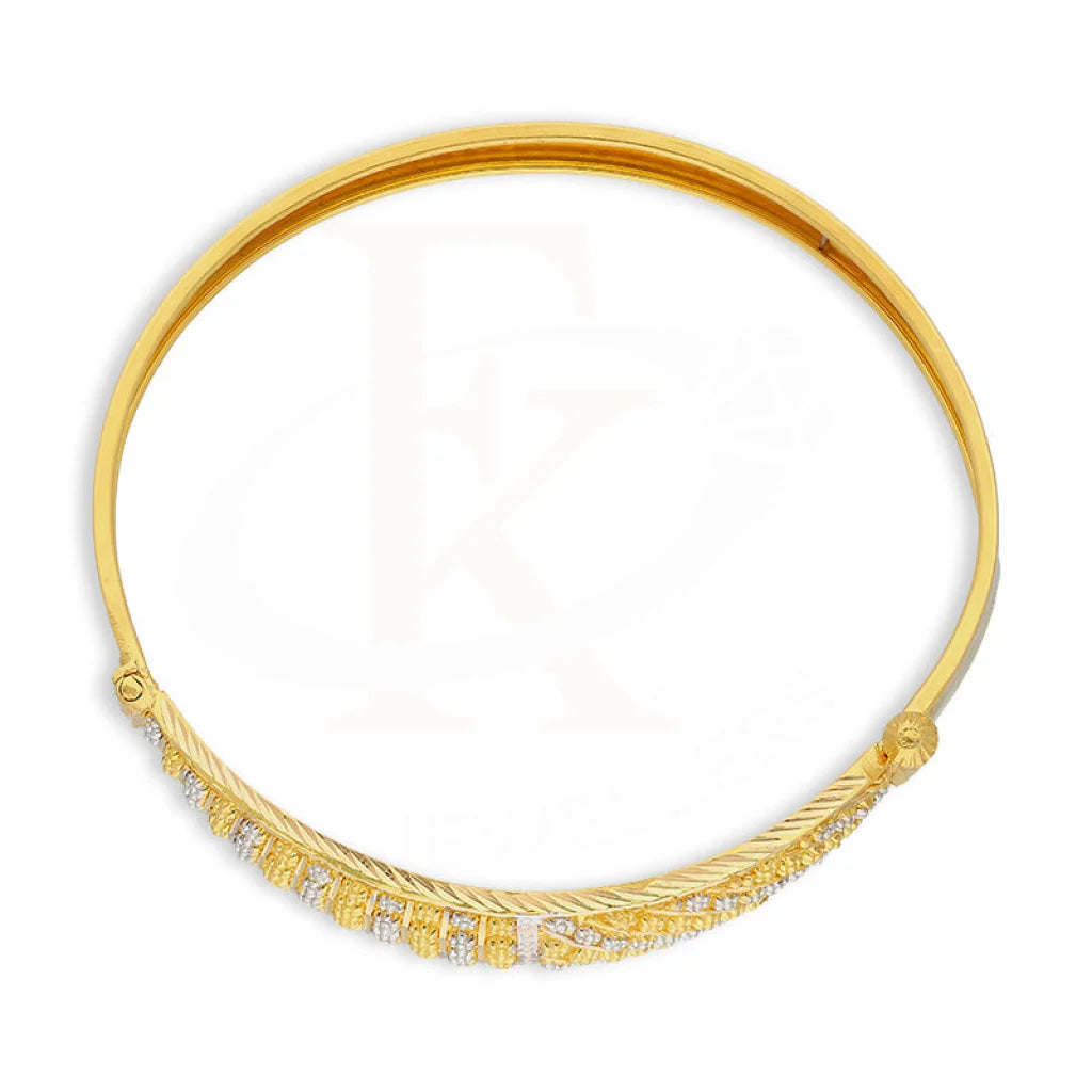 Dual Tone Gold Bangle 22Kt - Fkjbng22K5026 Bangles