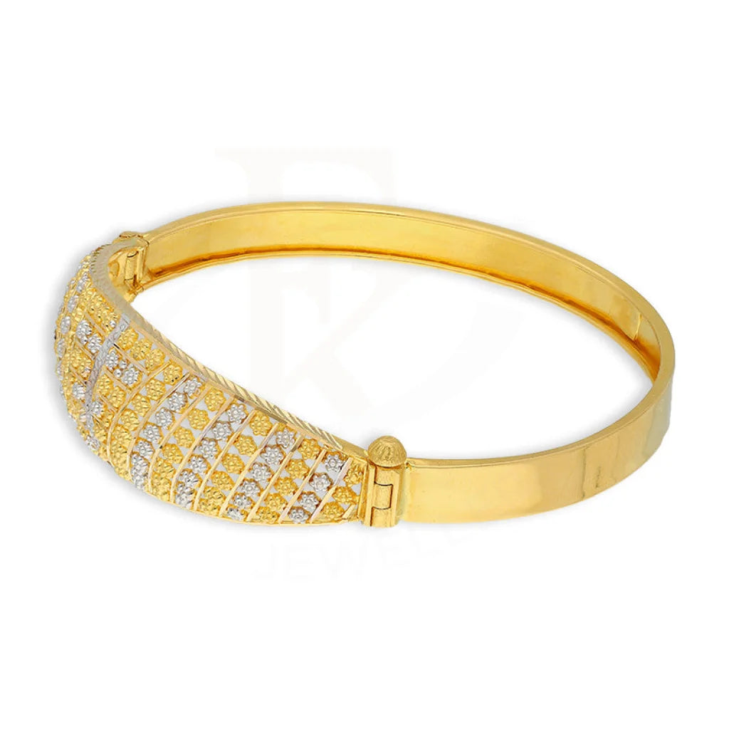 Dual Tone Gold Bangle 22Kt - Fkjbng22K5026 Bangles