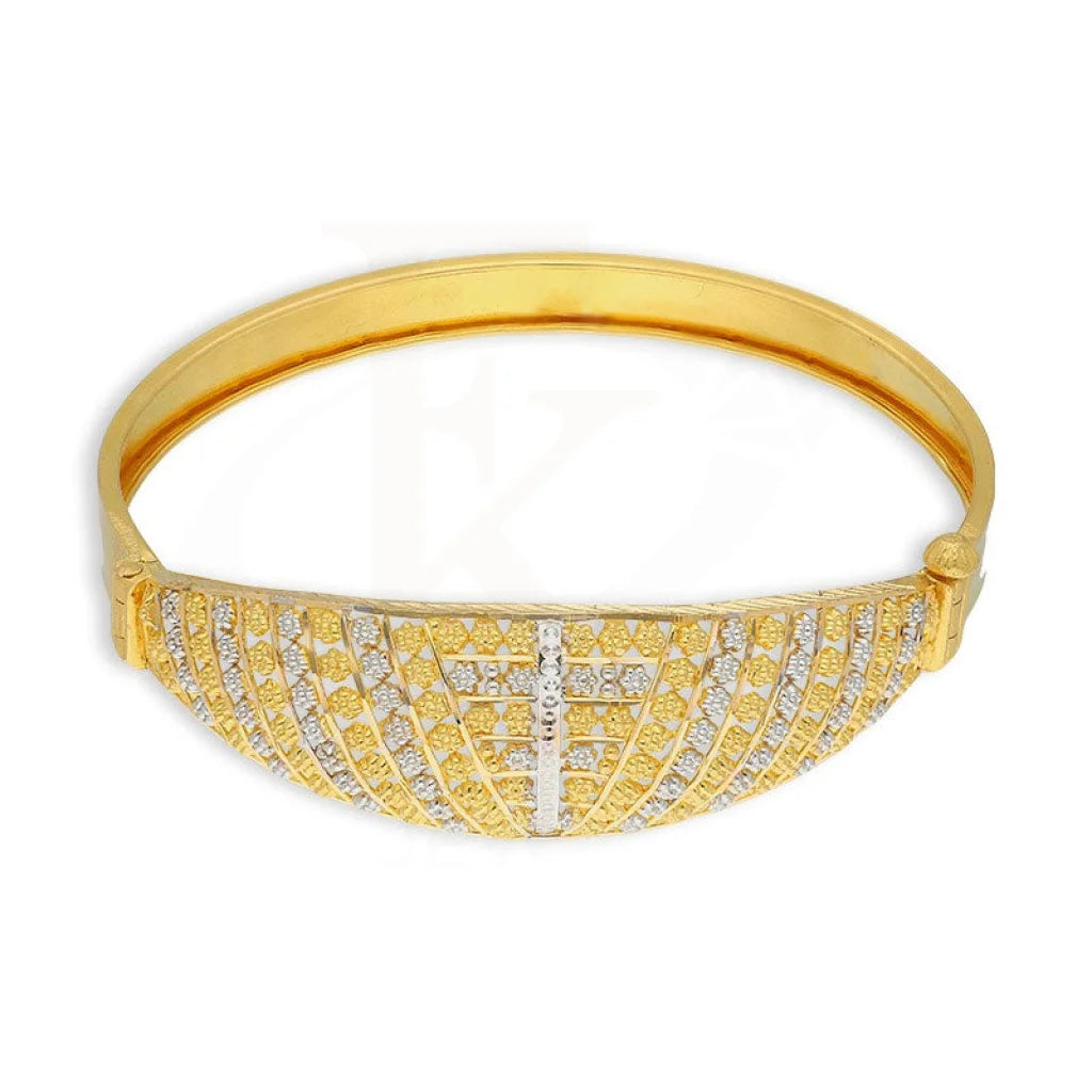 Dual Tone Gold Bangle 22Kt - Fkjbng22K5027 Bangles