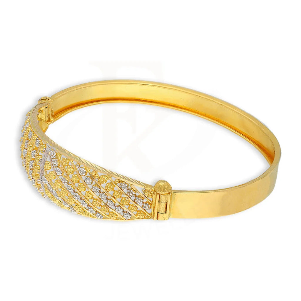 Dual Tone Gold Bangle 22Kt - Fkjbng22K5027 Bangles