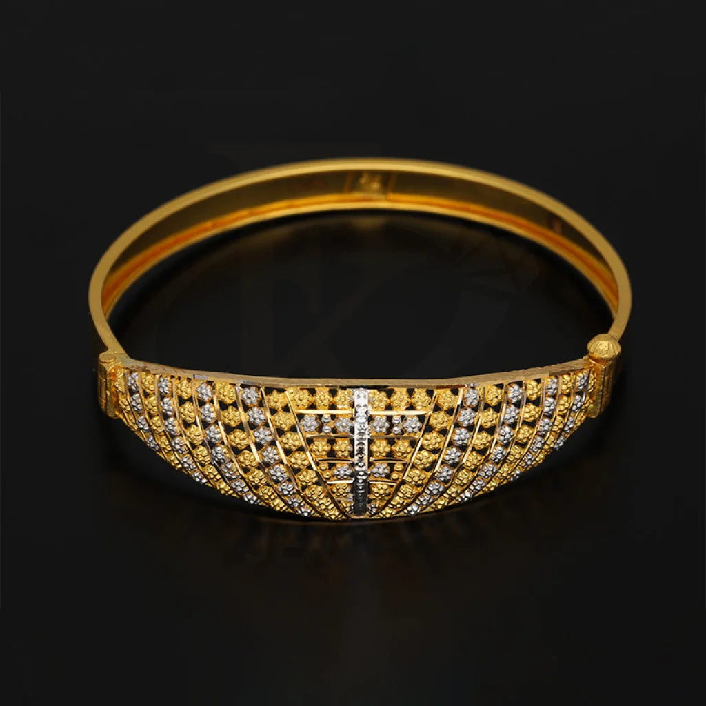 Dual Tone Gold Bangle 22Kt - Fkjbng22K5027 Bangles