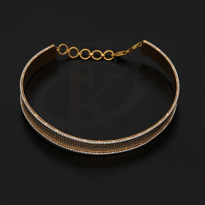 Dual Tone Gold Bangle In 22Kt - Fkjbng22K1939 Bangles