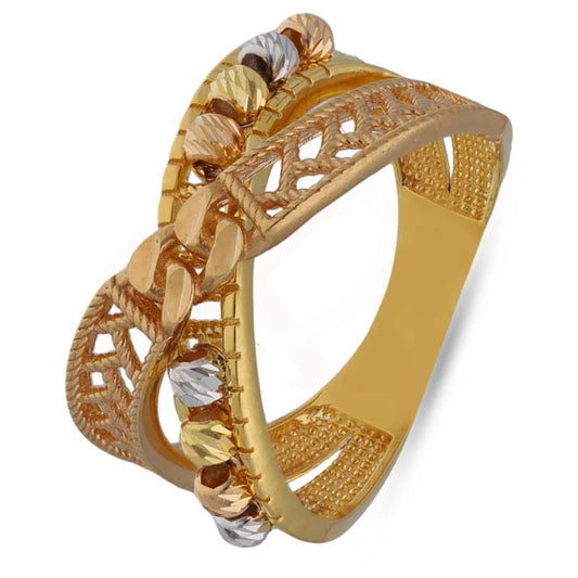 Dual Tone Gold Beads Ring 22Kt - Fkjrn22K3559 Rings