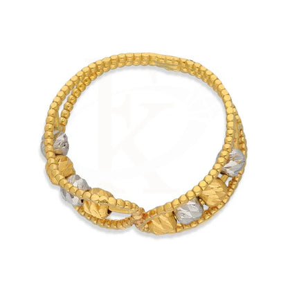 Dual Tone Gold Beads Ring 22Kt - Fkjrn22K3712 Rings