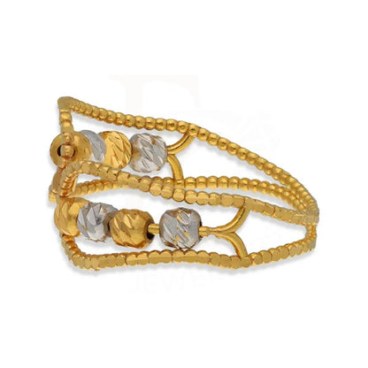 Dual Tone Gold Beads Ring 22Kt - Fkjrn22K3712 Rings