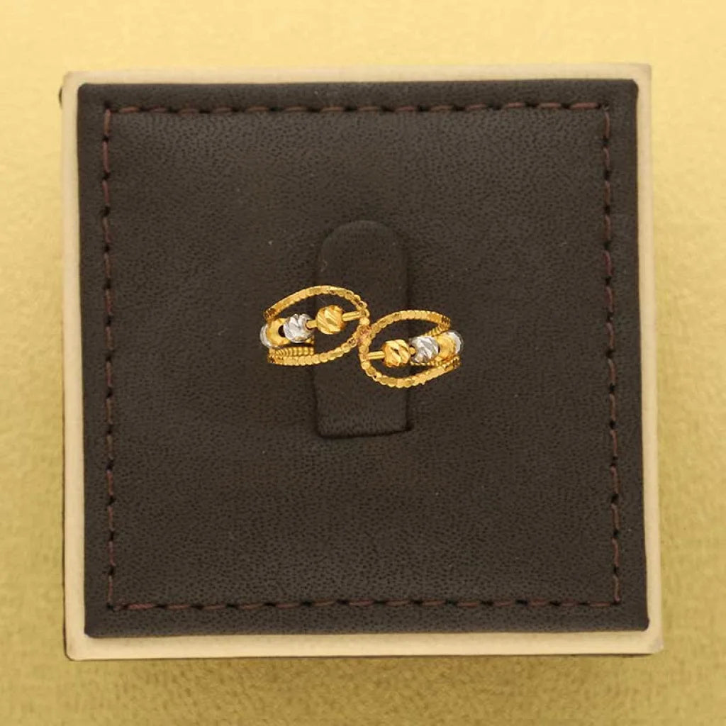 Dual Tone Gold Beads Ring 22Kt - Fkjrn22K3712 Rings