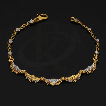 Dual Tone Gold Bracelet 22Kt - Fkjbrl22K3037 Bracelets