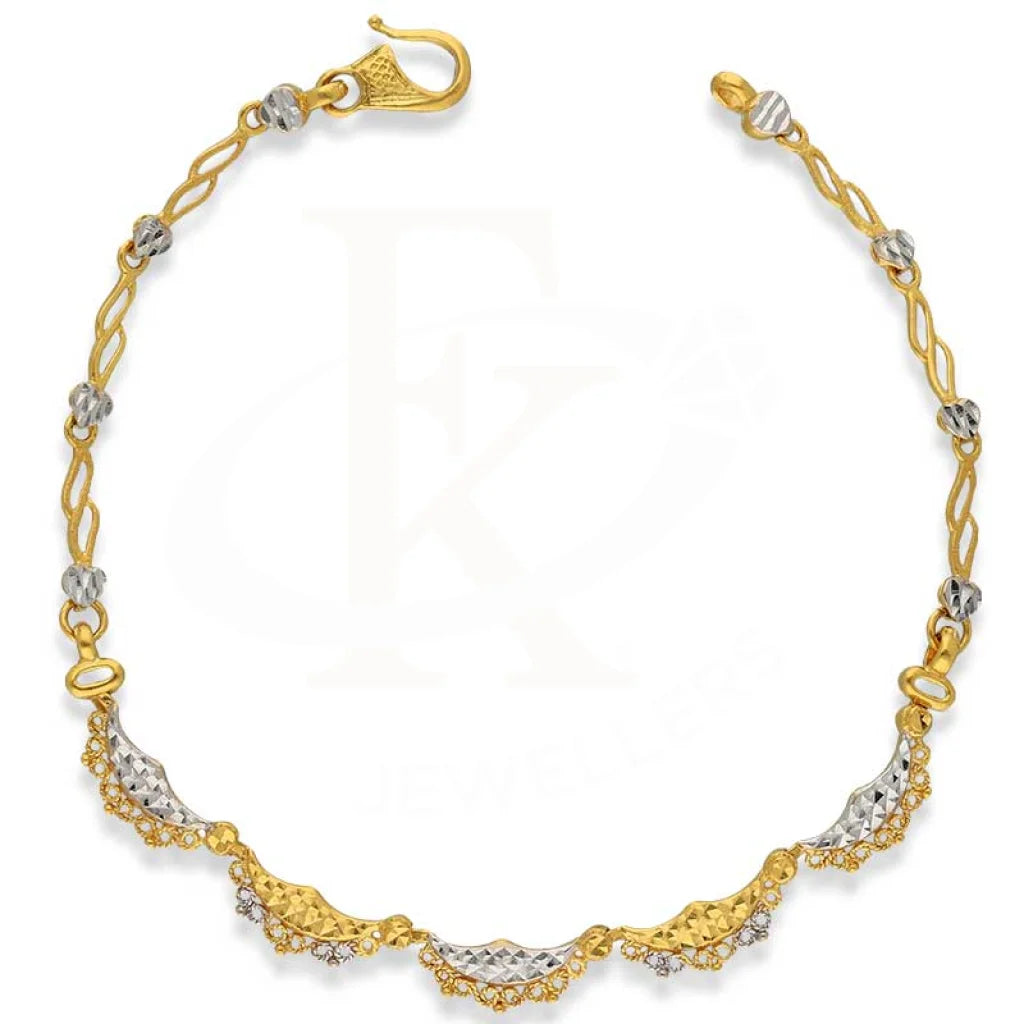 Dual Tone Gold Bracelet 22Kt - Fkjbrl22K3037 Bracelets