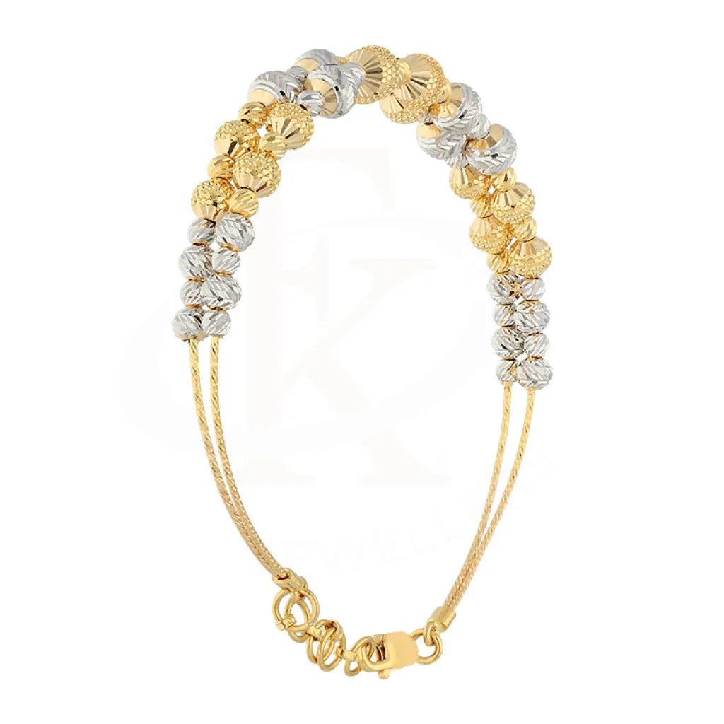 Dual Tone Gold Balls Bracelet 22Kt - Fkjbrl22K5036 Bracelets