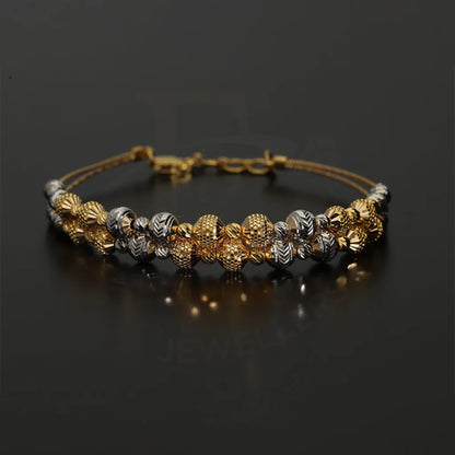 Dual Tone Gold Balls Bracelet 22Kt - Fkjbrl22K5036 Bracelets