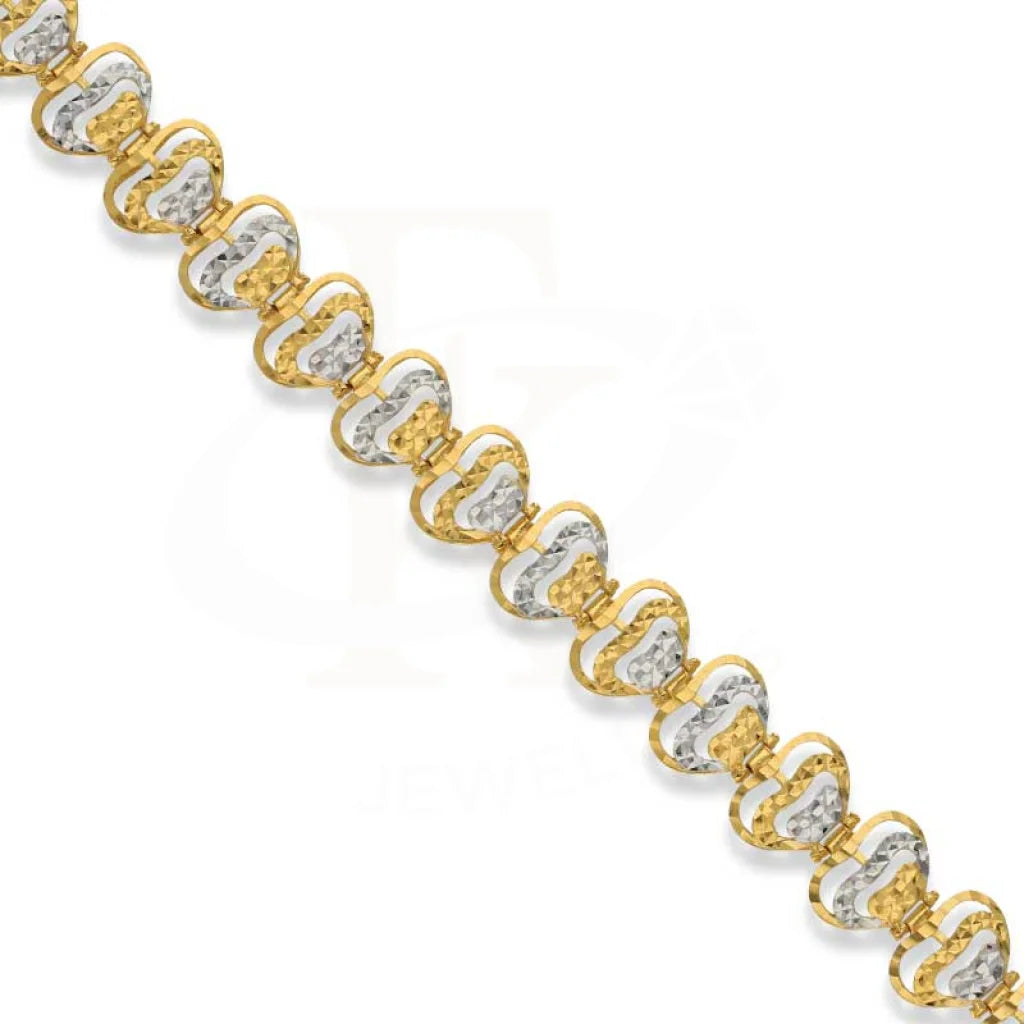 Gold Hearts Shaped Bracelet 22Kt - Fkjbrl22K3033 Bracelets