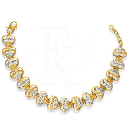 Gold Hearts Shaped Bracelet 22Kt - Fkjbrl22K3033 Bracelets