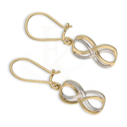 Dual Tone Gold Infinity Hoop Earrings 18Kt - Fkjern18K5526